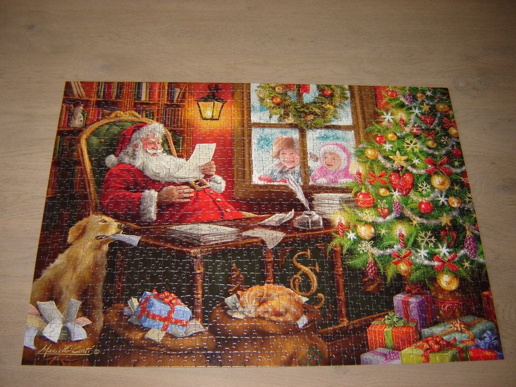 Kerst Puzzel HOPEFUL THOUGHTS 1000 st., Ophalen of Verzenden, 500 t/m 1500 stukjes, Zo goed als nieuw, Legpuzzel