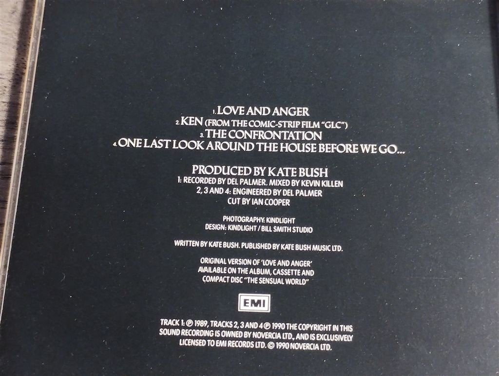 Kate Bush ‎– Love And Anger [CD Single], Cd's en Dvd's, Cd Singles, Ophalen of Verzenden, Zo goed als nieuw, Pop