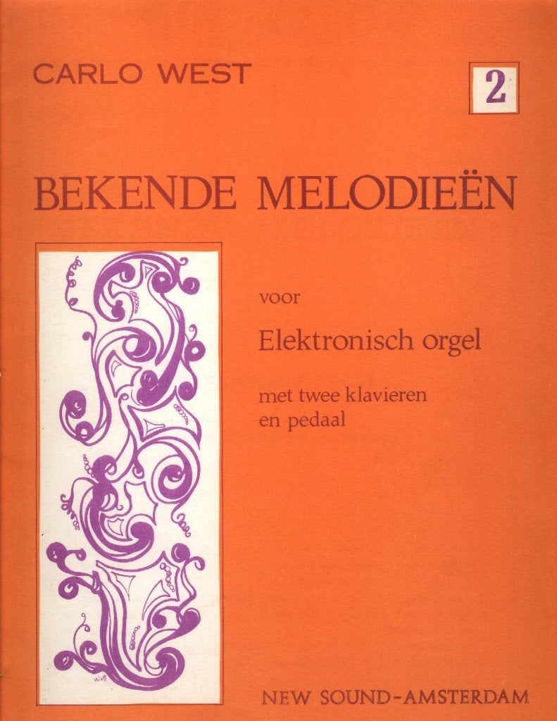 Carlo West - Bekende Melodieen Band 2, Muziek en Instrumenten, Orgel, Gebruikt, Ophalen of Verzenden, Artiest of Componist