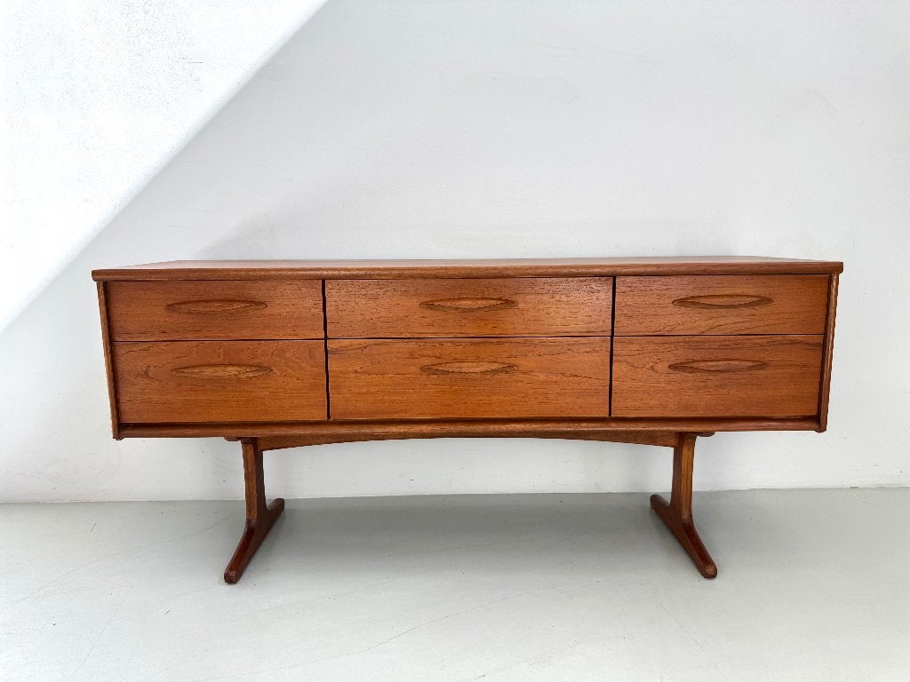 Vintage uniek dressoir van Austinsuite, Ophalen of Verzenden, Zo goed als nieuw, 25 tot 50 cm, 150 tot 200 cm