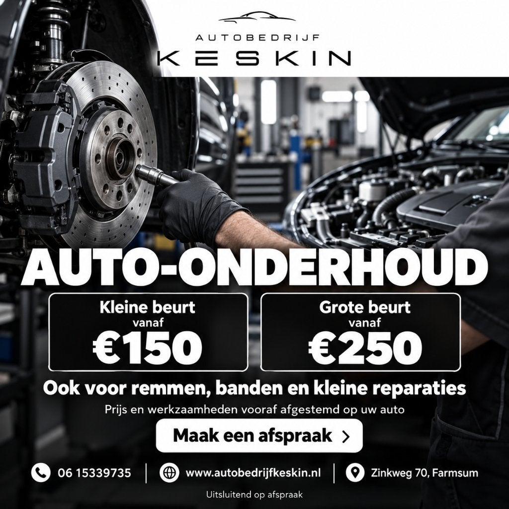 Auto onderhoud | Kleine beurt vanaf €150 | Farmsum, 24-uursservice, Bandenservice