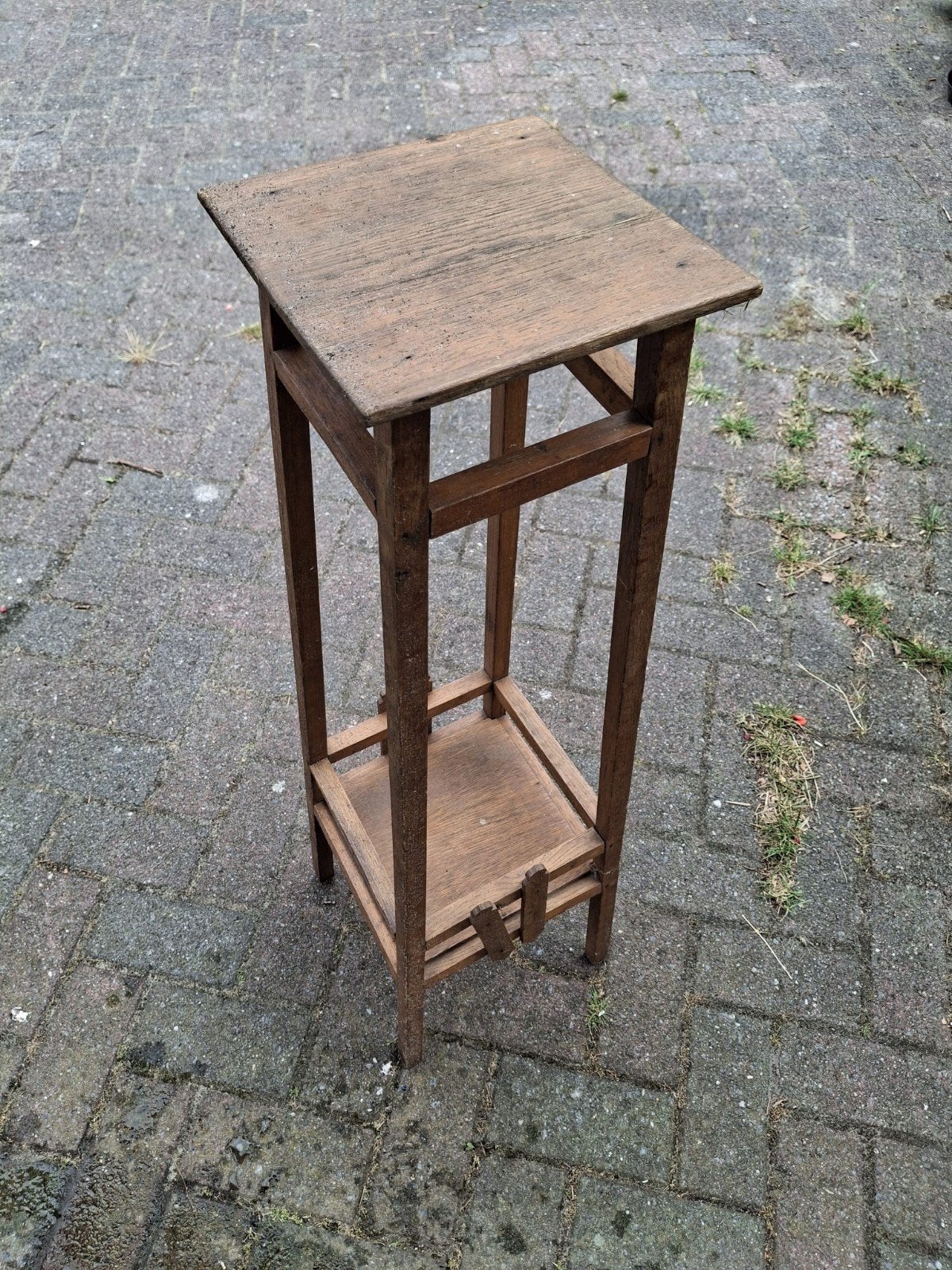 Vintage houten plantentafel / bloemenstandaard, Ophalen