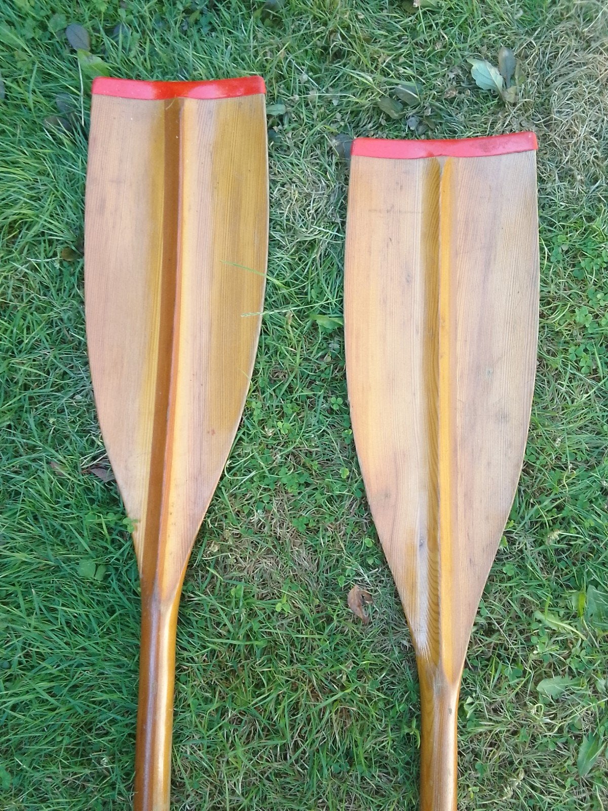 Set van 2 houten peddels voor kano of kajak vintage, Watersport en Boten, Peddels, Ophalen, Gebruikt