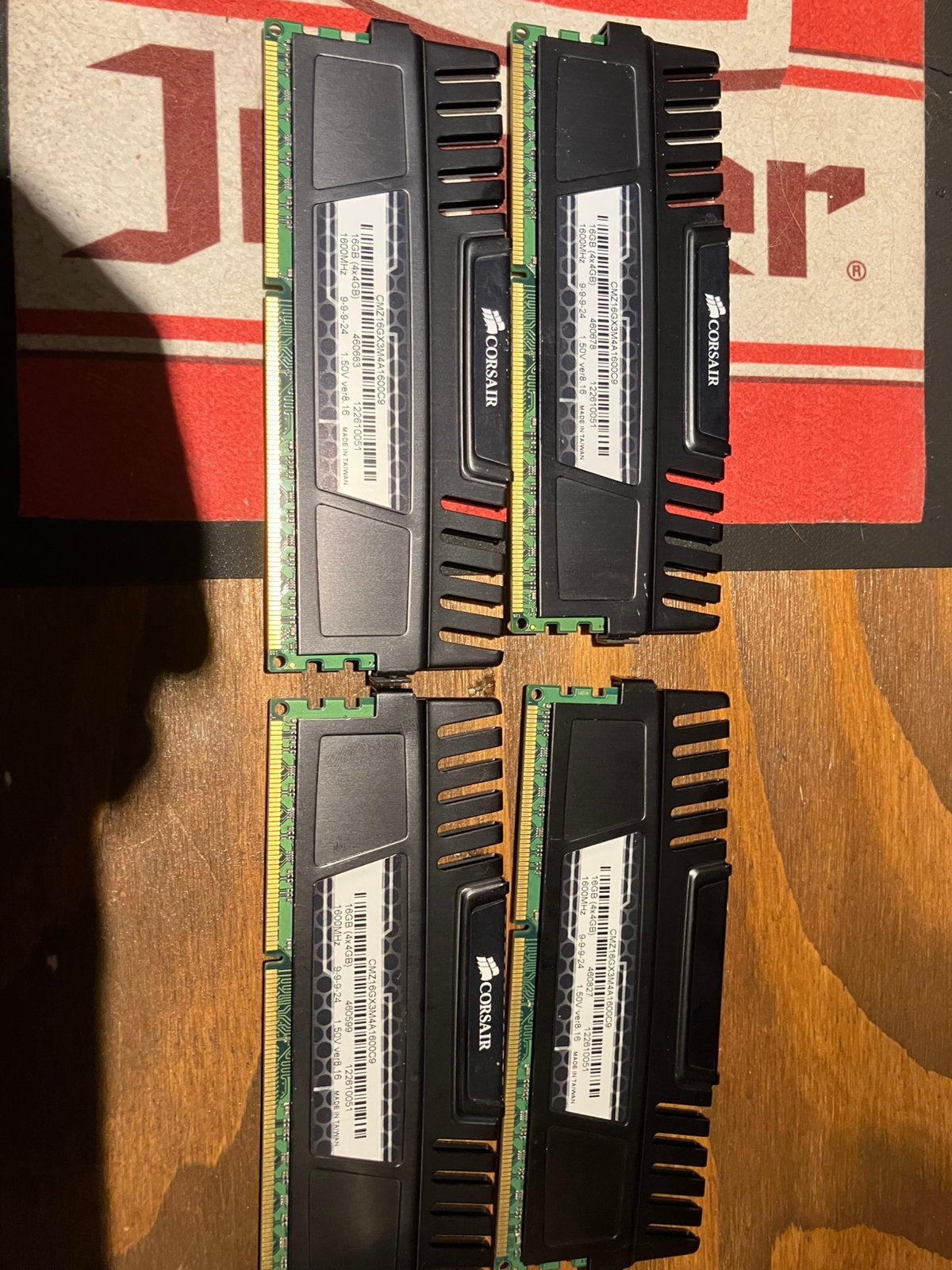 Foto 2 van corsair vengeance 16gb ddr3 1600mhz (4x4gb)