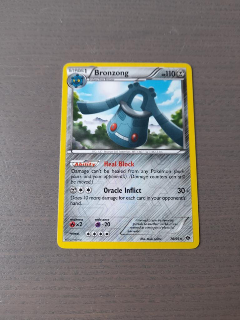 Next destinies 76/99 bronzong reverse, Ophalen of Verzenden, Zo goed als nieuw, Losse kaart, Foil