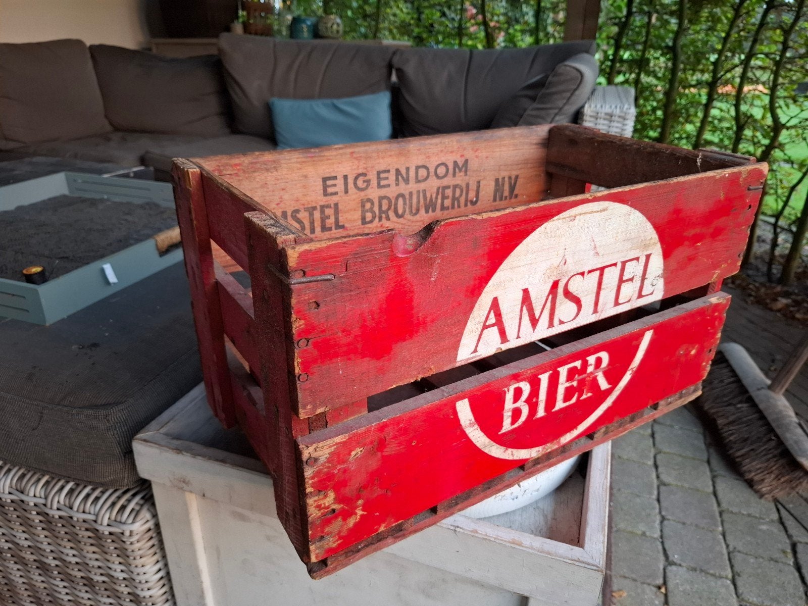 Houten Amstel Bier Kratje - Vintage, Ophalen
