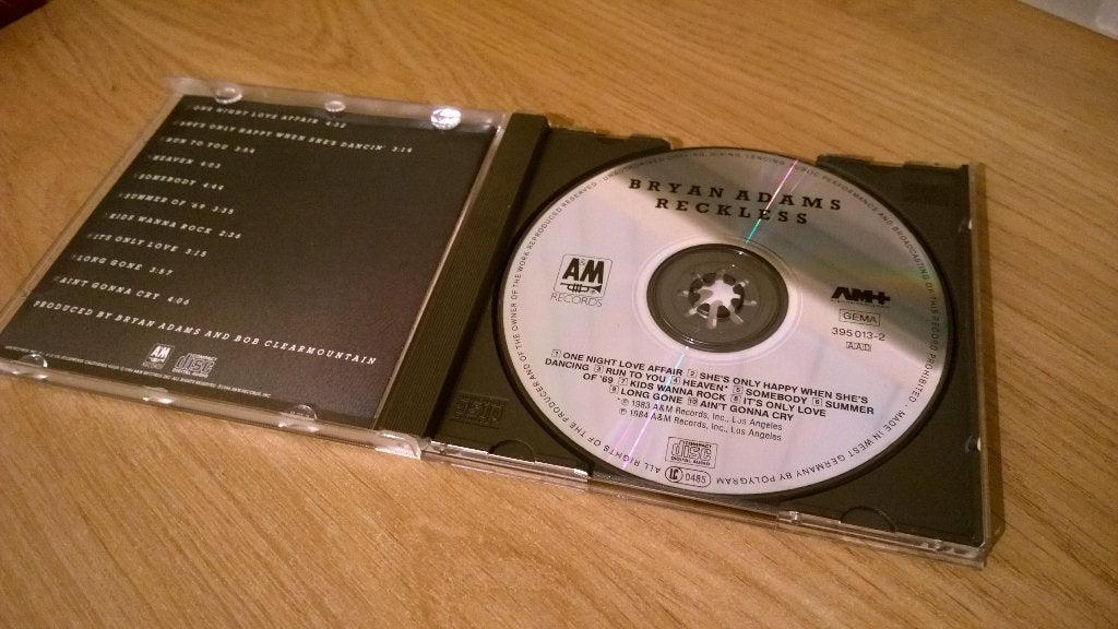 Bryan adams ‎– reckless, Ophalen, Gebruikt, Poprock, Album