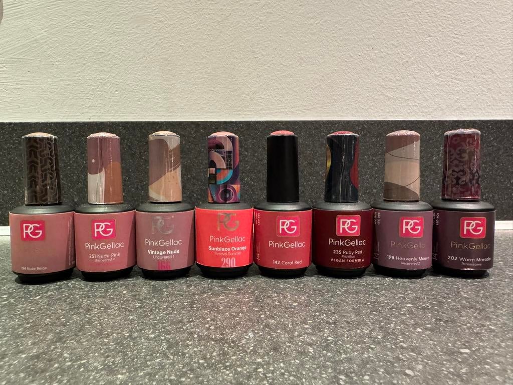 Pink Gellac 20 lakjes, Sieraden, Tassen en Uiterlijk, Uiterlijk | Cosmetica en Make-up, Zo goed als nieuw, Toebehoren, Handen en Nagels