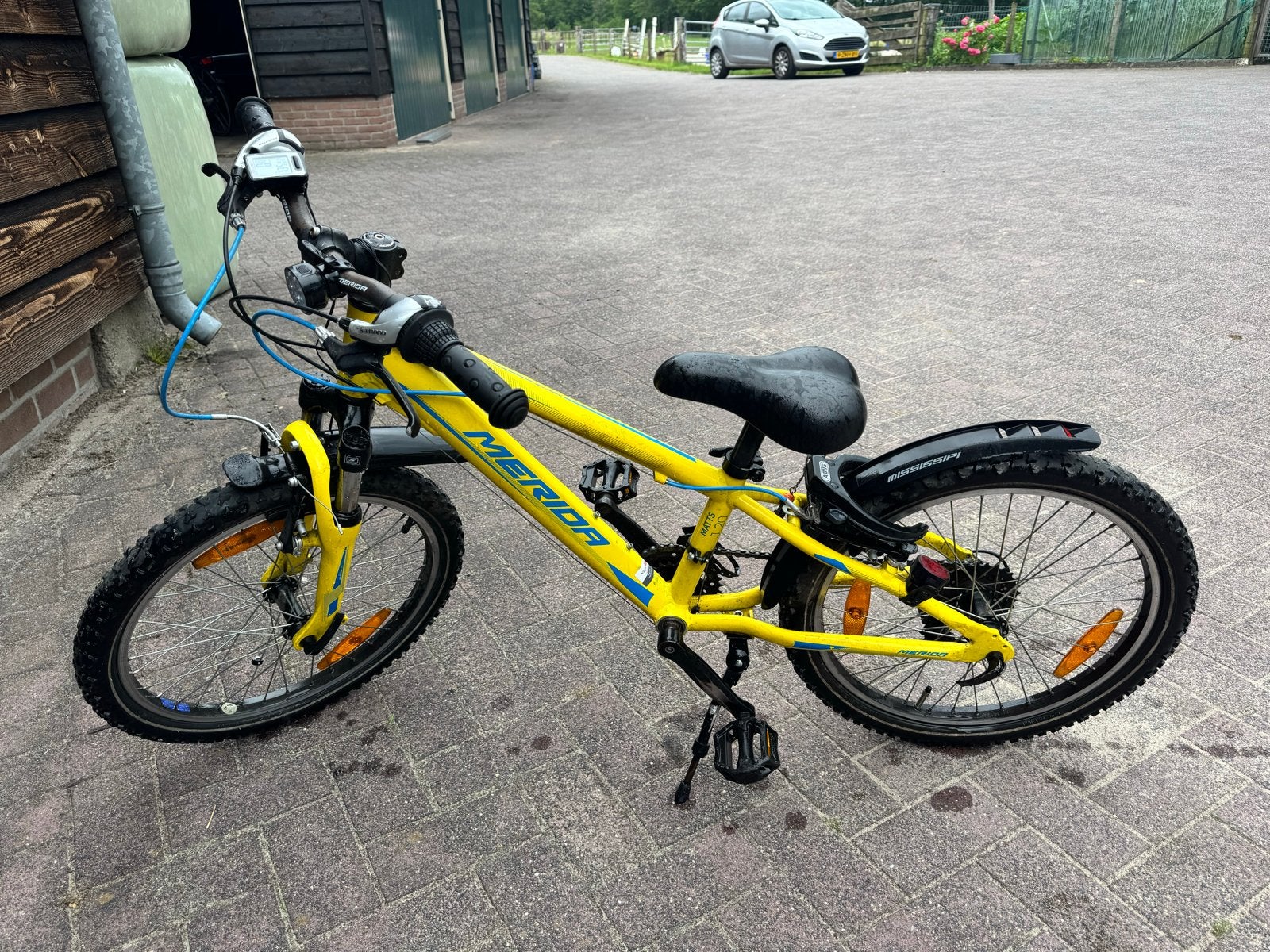 Merida kinderfiets 20 inch geel - in goede staat, Ophalen, Zo goed als nieuw, Velgrem, 20 inch of meer