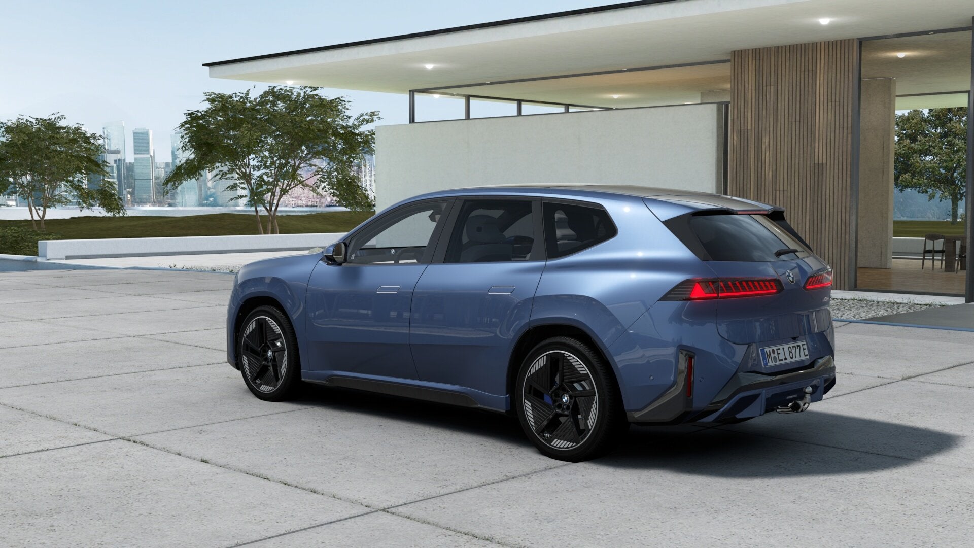 BMW iX3 50 xDrive M Sport / Panoramadak / Trekhaak / Multifu, Automaat, Dealer onderhouden, Automatische klimaatregeling, Blauw