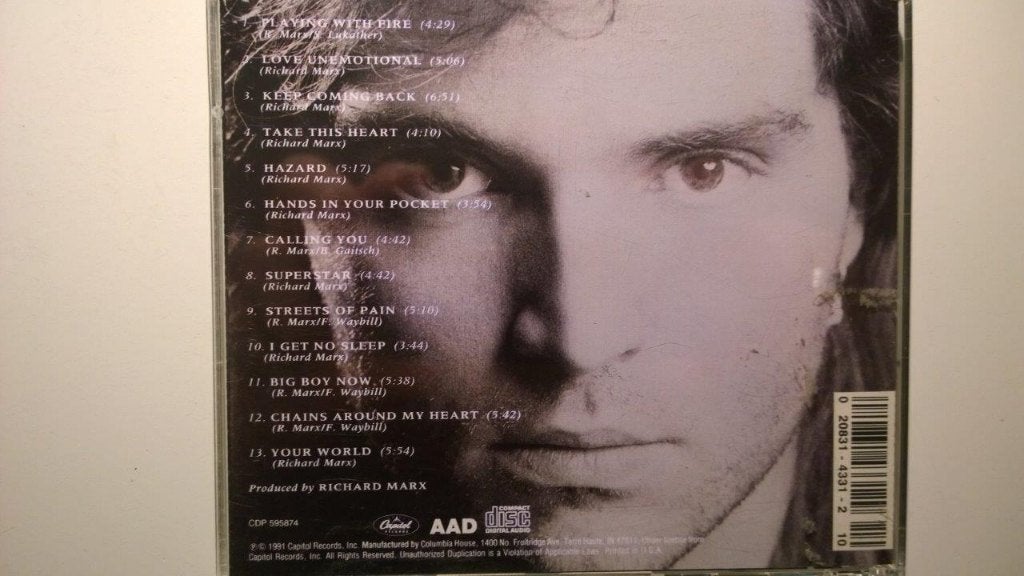 Richard Marx - Rush Street, Ophalen of Verzenden, Zo goed als nieuw, Pop, Album