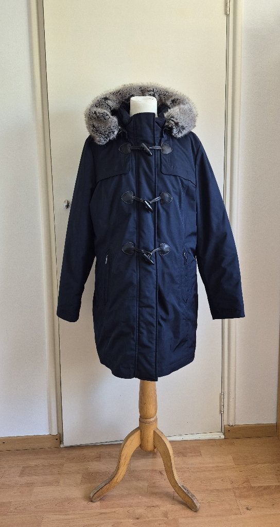 Dames winterjas, Kleding | Dames, Jassen | Winter, Ophalen of Verzenden, Gedragen, Maat 42/44 (L), Blauw