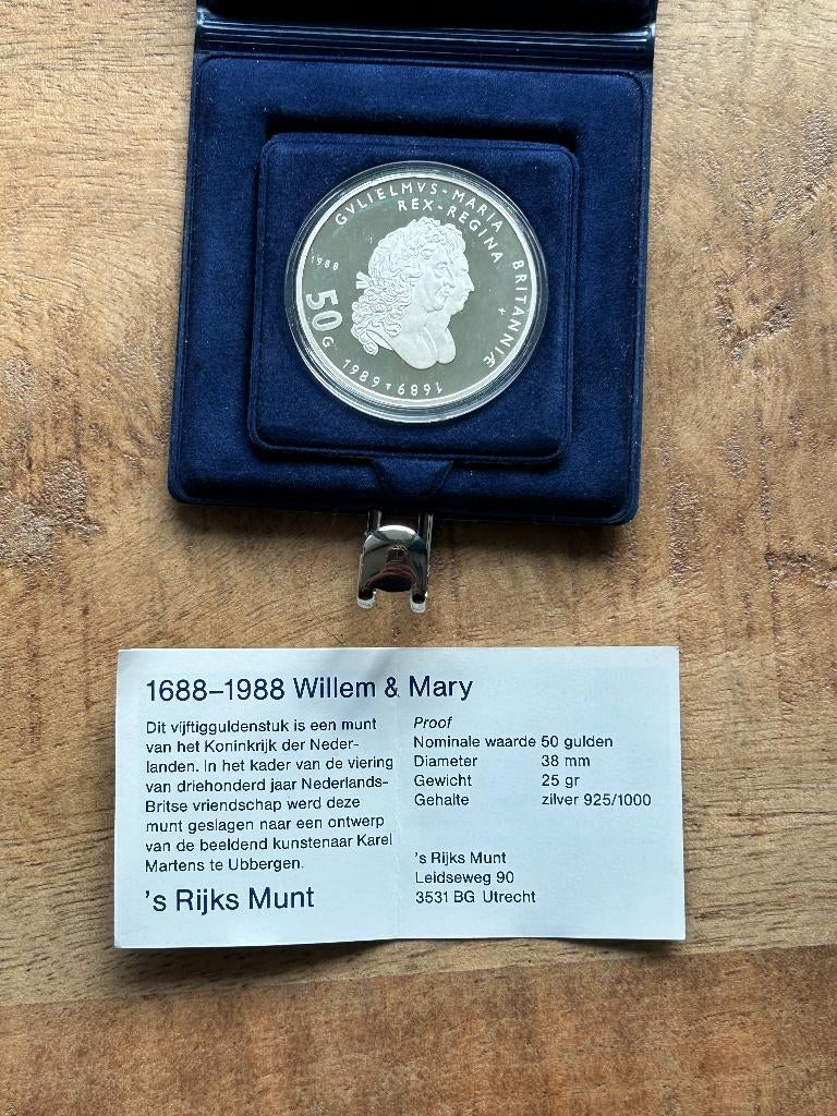 Zilveren 50 gulden munt 25 gram 0.925 zilver gehalte, Ophalen of Verzenden, Koningin Beatrix, 50 gulden, Zilver