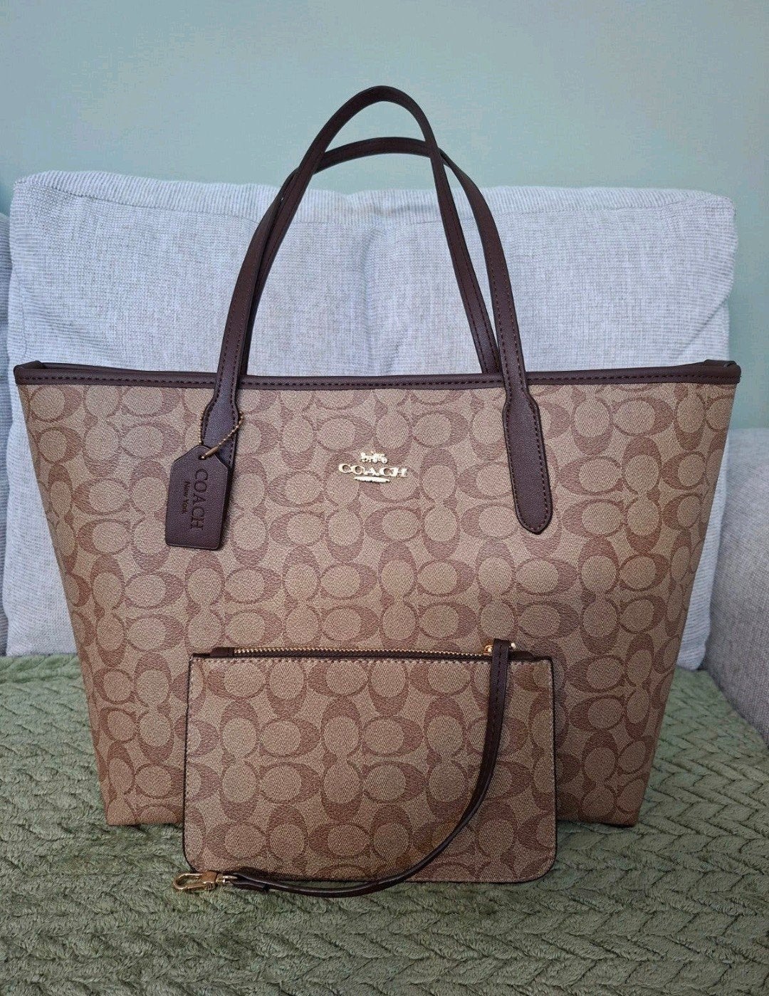 Coach Shopper tas, bruine dames tas, Ophalen of Verzenden, Zo goed als nieuw, Bruin, Shopper