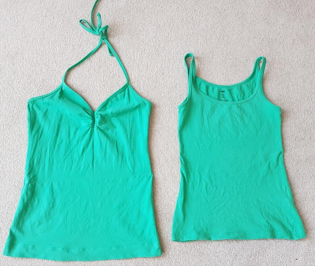 Topje tops tanktop hemden groen maat xs basic zomer topjes, Kleding | Dames, Tops, Zo goed als nieuw, Maat 34 (XS) of kleiner