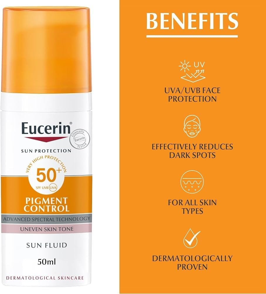 Eucerin Sun Fluid Pigmentcontrole SPF 50, Ophalen of Verzenden, Nieuw, Zonnebrand of After Sun
