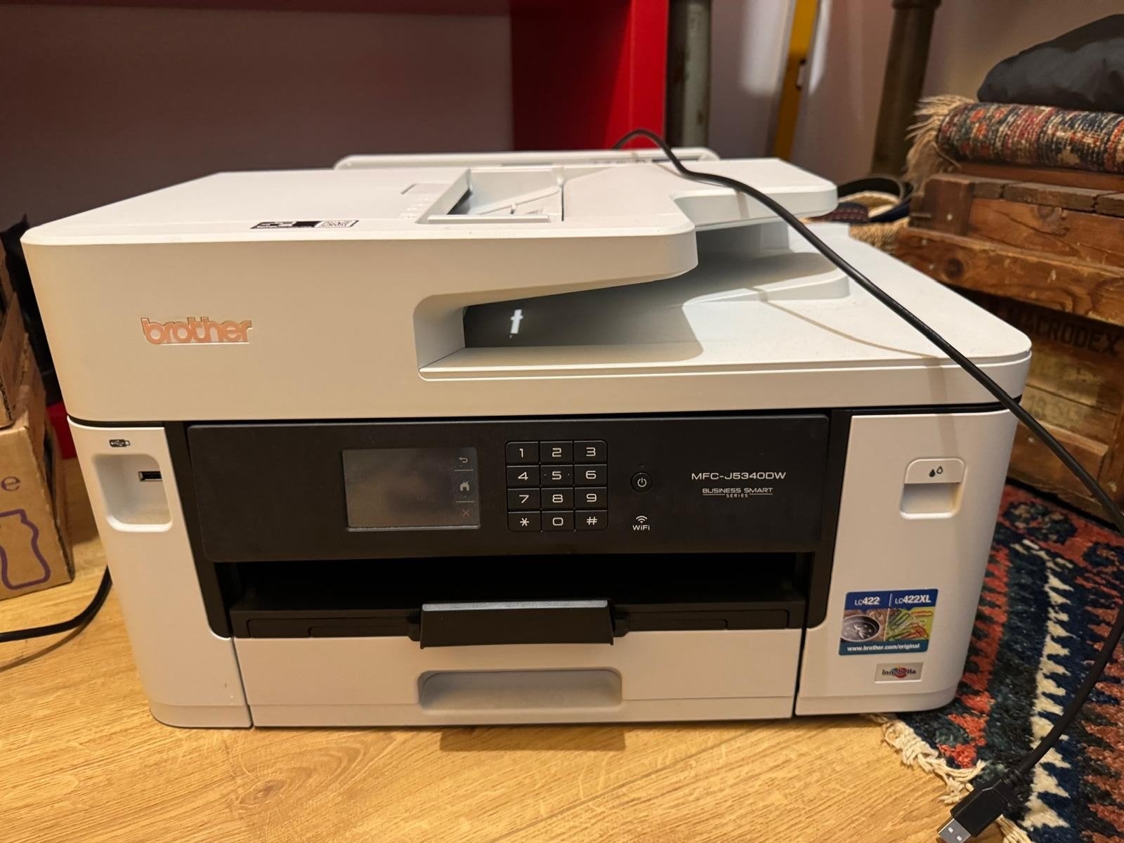Brother MFC-J5340DW All-in-One Printer, Computers en Software, Printers, Inkjetprinter, All-in-one, Draadloos, Zo goed als nieuw