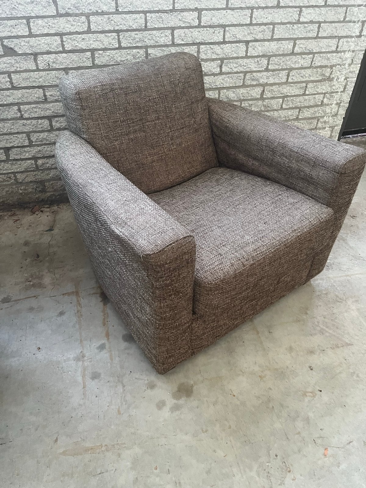 Comfortabele Relax Stoel - Bruin Stof, Ophalen, Gebruikt, Stof, 75 tot 100 cm