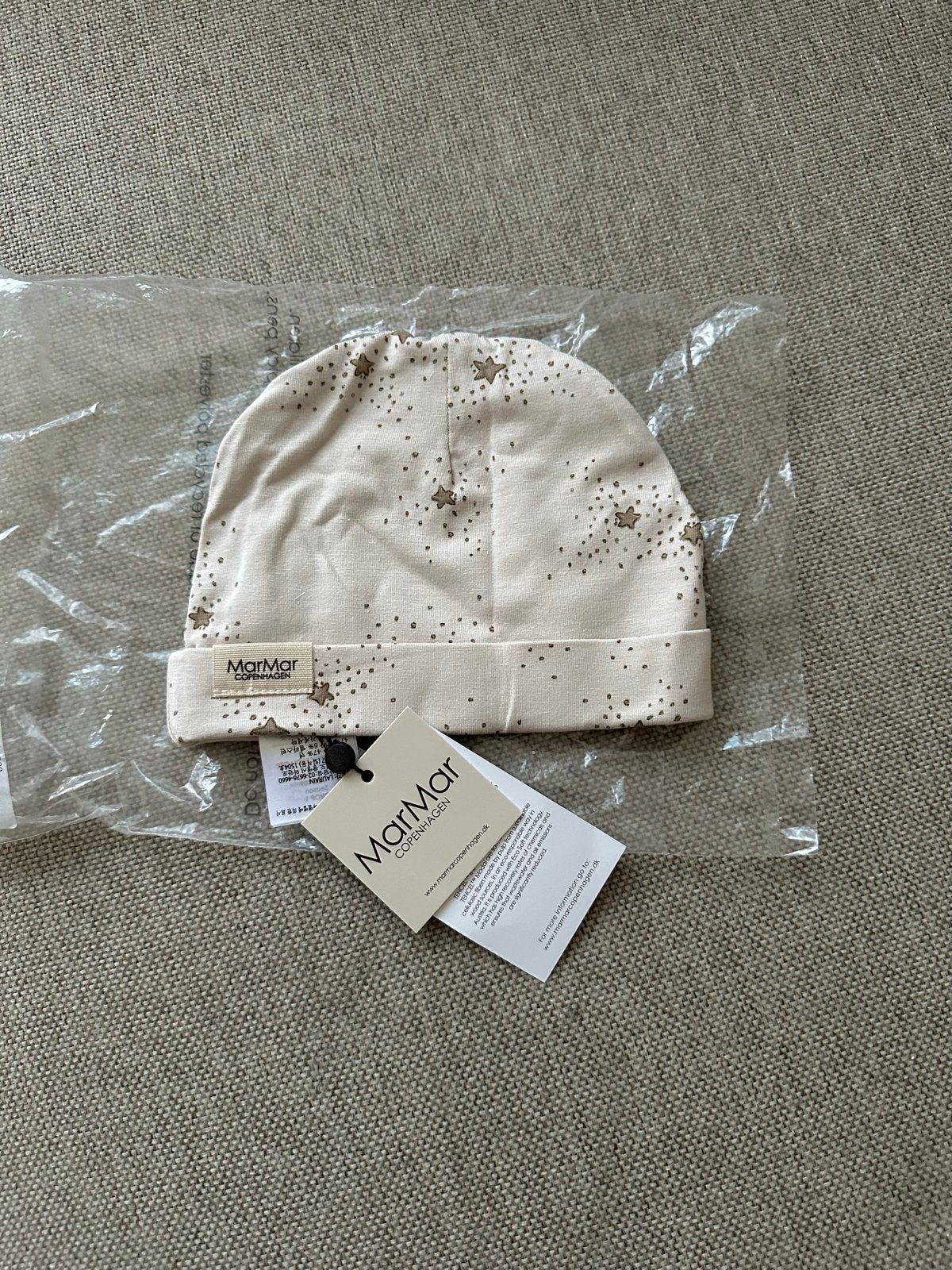MarMar Copenhagen Aiko Muts - Crème Sterrenprint - NIEUW, Maat 62, Jongetje of Meisje, Nieuw, Ophalen of Verzenden