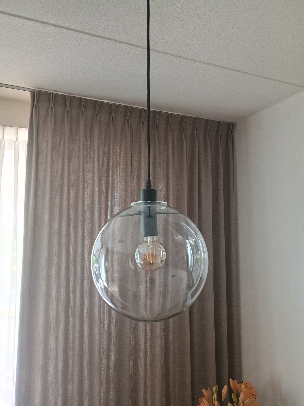 glazen lamp, Ophalen