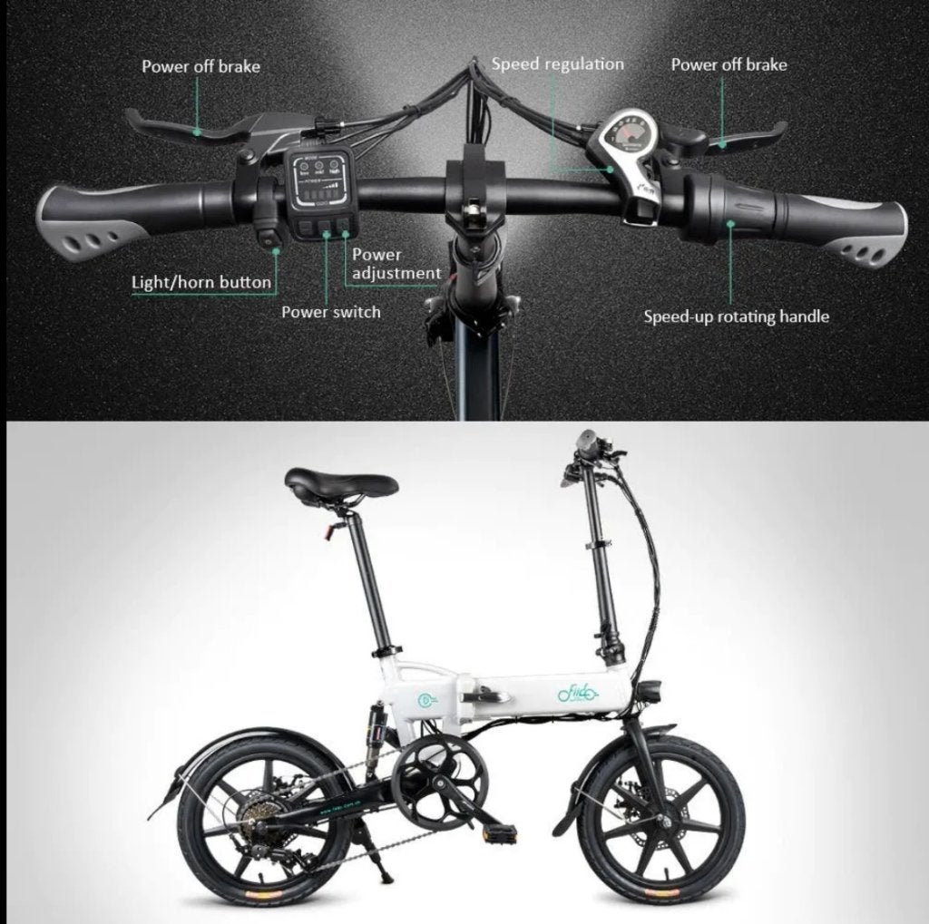 Fiido D2S Folding Electric Bike (white, 16 inch wheels), Ophalen, Zo goed als nieuw, 16 tot 18 inch