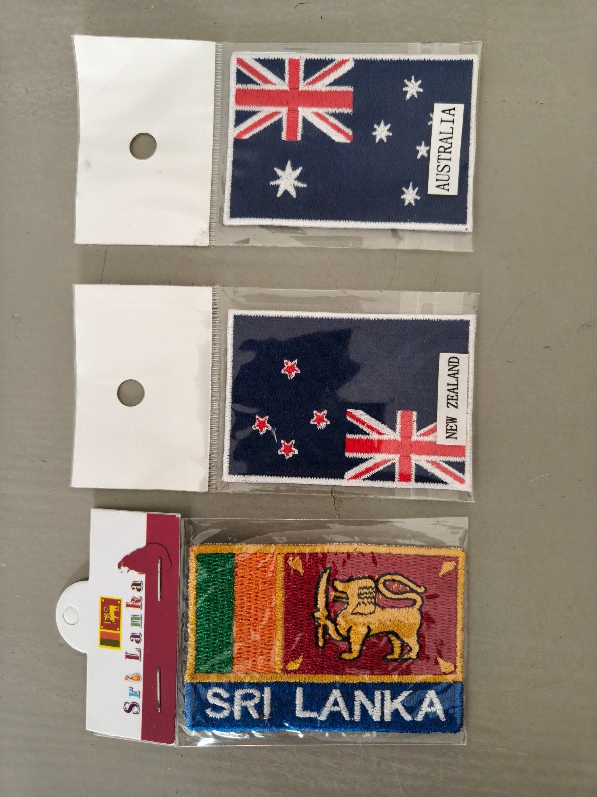 Vlaggen Patches: Australië, Nieuw-Zeeland, Sri Lanka, Ophalen of Verzenden, Nieuw, Meerdere stickers