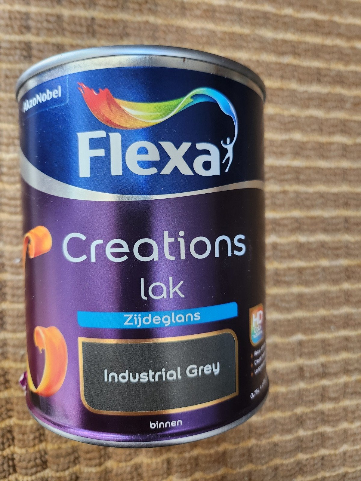 Flexa Creations Lak Industrial Grey Zijdeglans Ongeopend, Ophalen, Nieuw, Lak, Grijs