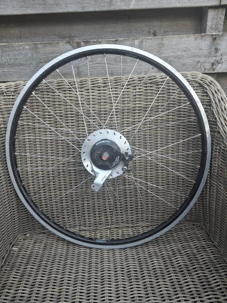 achterwiel met Shimano Nexis 8 en rollerbrake. Aluminium vel, Ophalen of Verzenden, Aluminium