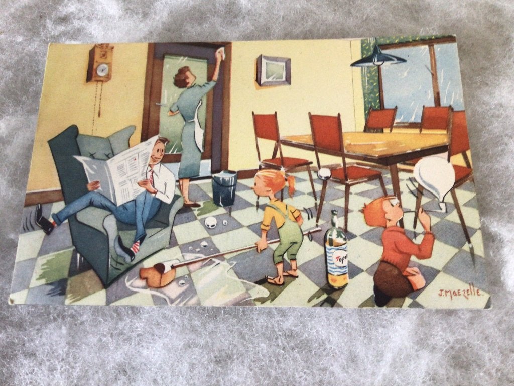 Oude postkaart. Reclame Topel. 1954. Gelopen, Ophalen of Verzenden, 1940 tot 1960