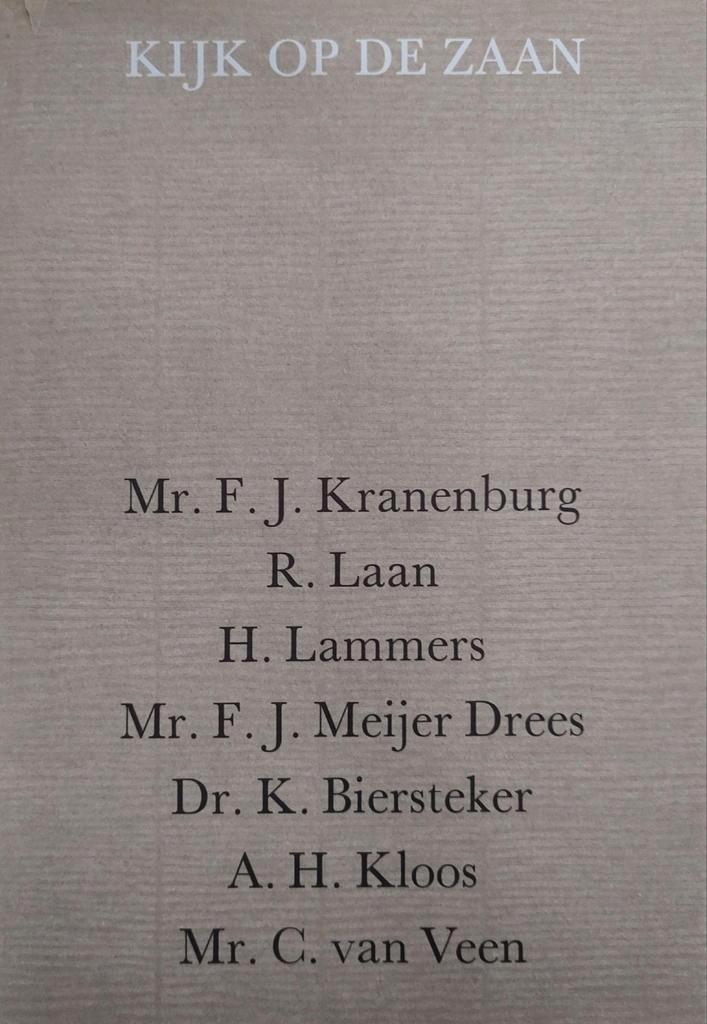 Kijk op de Zaan 1900-1975 / Mr. F.J. Kranenburg, Ophalen of Verzenden, Mr. F.J. Kranenburg, 20e eeuw of later, Gelezen