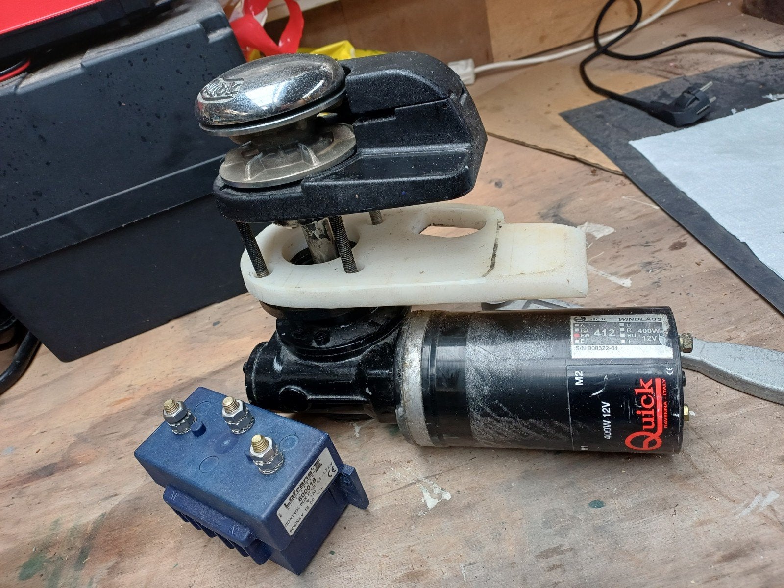 Quick ankerlier met Lofrans controlbox, Ophalen of Verzenden, Gebruikt, Ankeren en Afmeren, Zeilboot of Motorboot