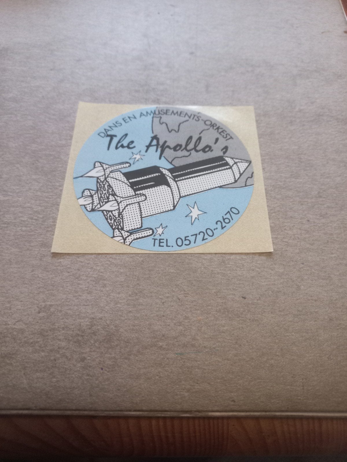 Vintage sticker Dans- en Amusements-Orkest The Apollo's, Ophalen of Verzenden, Gebruikt, Overige typen