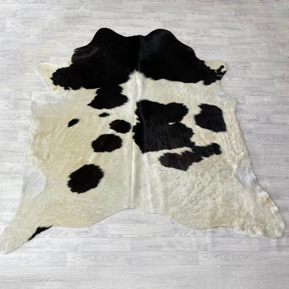 Koeienhuid zwart wit creme 200x220cm | Lederstore, Landelijk, modern, Scandinavisch, industrieel, 200 cm of meer, Zwart, Overige vormen