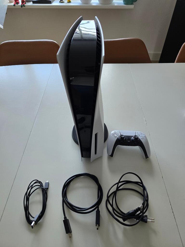 Sony PlayStation 5 Wit, Zwart, Ophalen of Verzenden, Zo goed als nieuw, Playstation 5