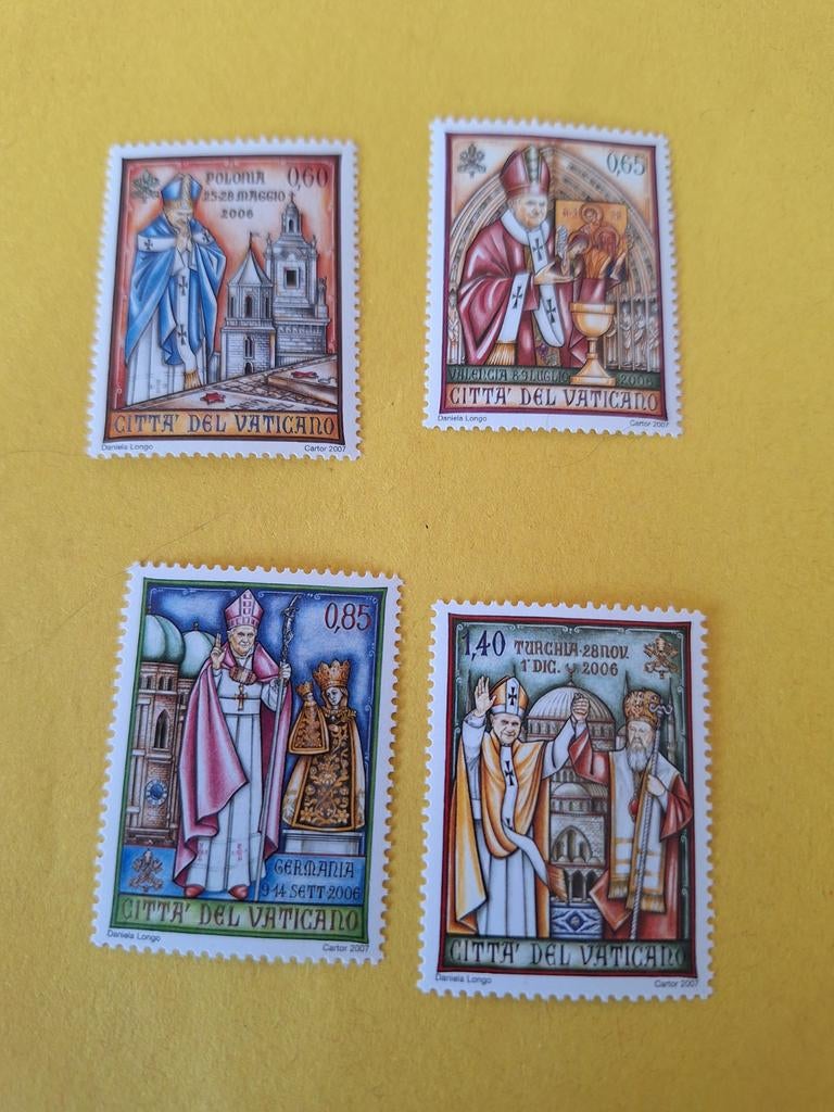 Vaticaanstad: mi. 1592/95. Pausreizen 2006., Ophalen of Verzenden, Overige landen, Postfris