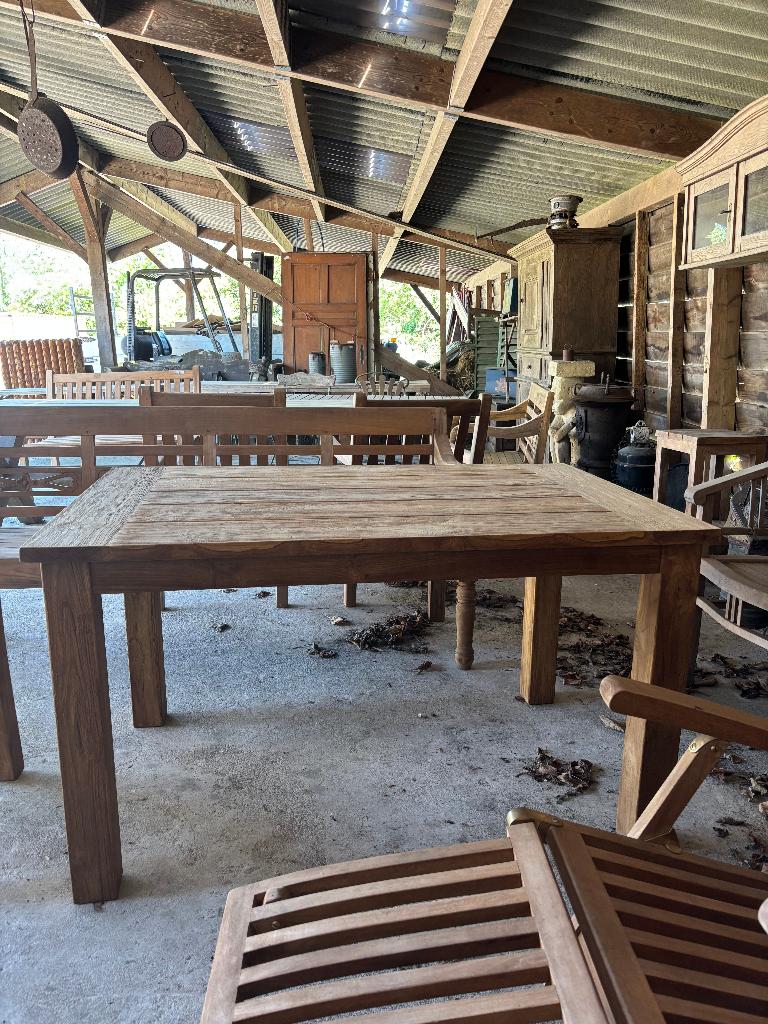 Karaktervolle Teakhout Tuintafel Tijdloos Design op maat, Teakhout, Hesselingendijk 1, 8341TP Steenwijkerwold, Rechthoekig, Hoevesteenwijkerwold