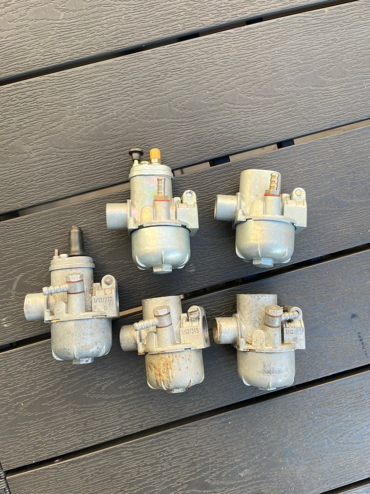 5 Carburateurs: Bing 12mm (3x) & Imitatie 15mm (2x) - Zundap, Ophalen of Verzenden, Gebruikt, Carburateur