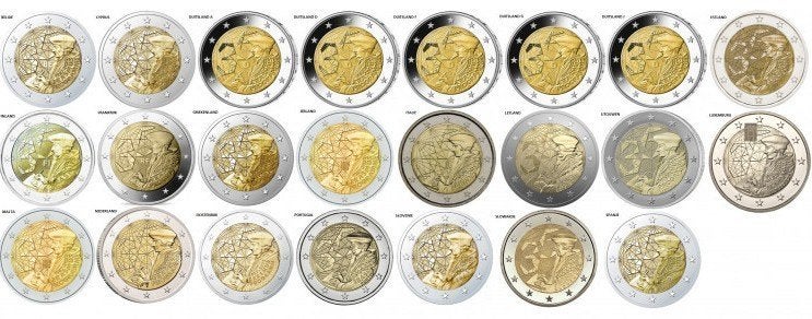 23x 2 Euro 2022 Erasmus Programma - UNC - Alle Landen, Verzenden, Overige landen, 2 euro, Setje