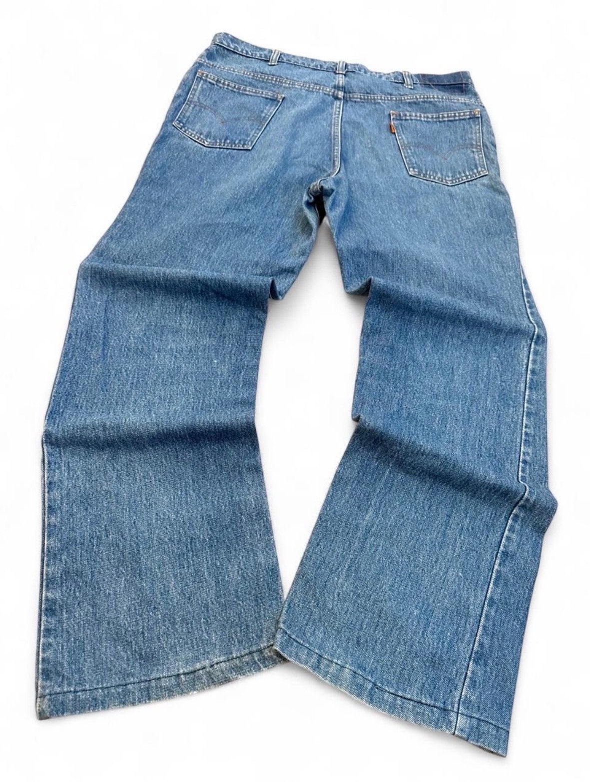 Vintage Levi's Orange Tab Stonewash Jeans W36 L31 Wide Leg Y, Ophalen of Verzenden, Gedragen, Blauw, W36 - W38 (confectie 52/54)