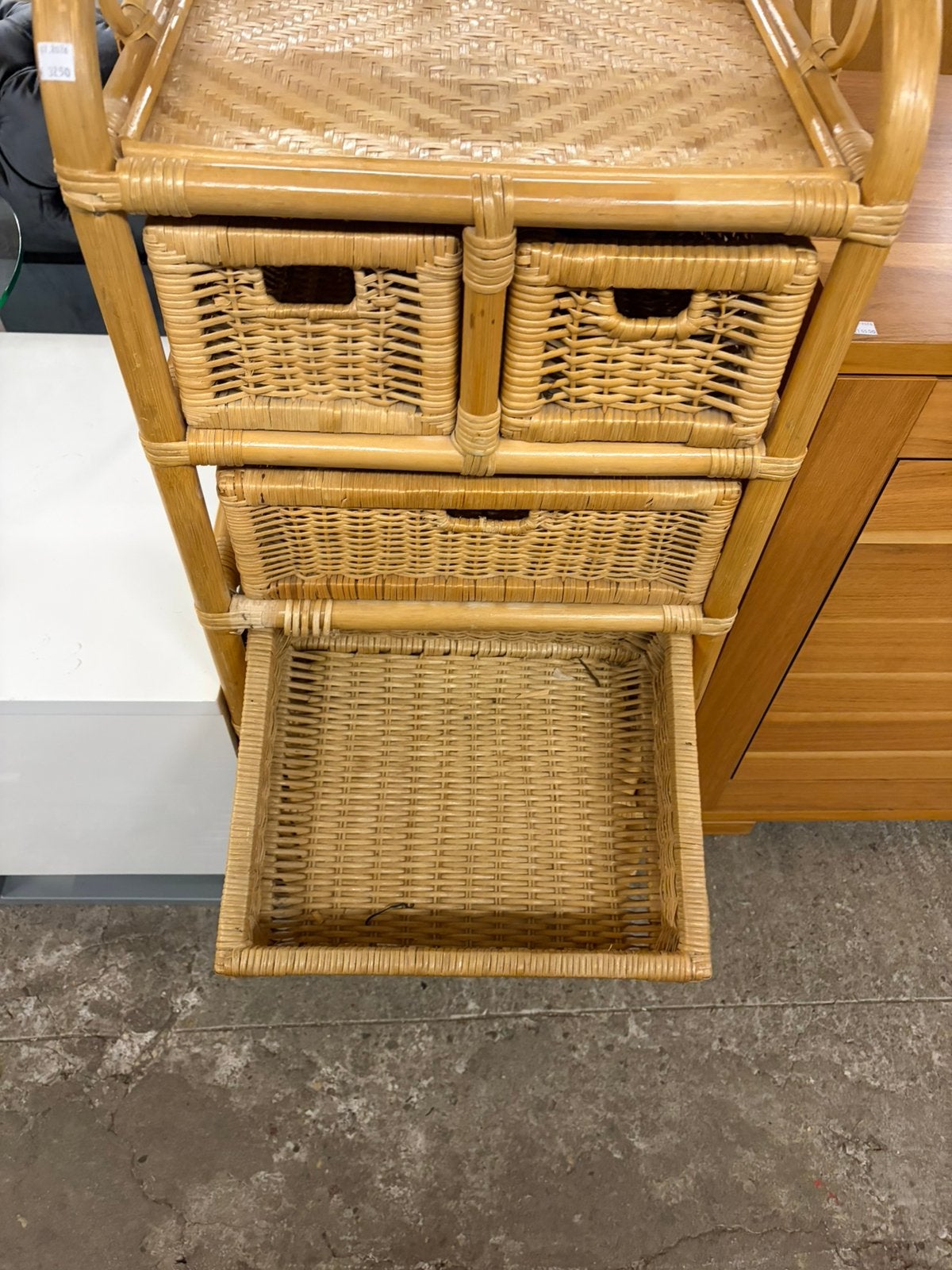 2 rotan ladekasten €32.50 per stuk, Ophalen, ., 50 tot 100 cm, .