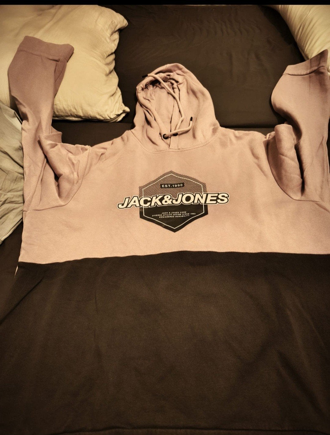 Jack en Jones trui, Ophalen, Maat 52/54 (L), Paars, Gedragen