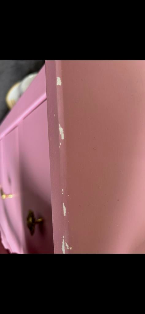 Roze Commode met Lades en Open Vakken - Gebruikt, Ophalen, Gebruikt, 50 tot 70 cm, 75 tot 100 cm