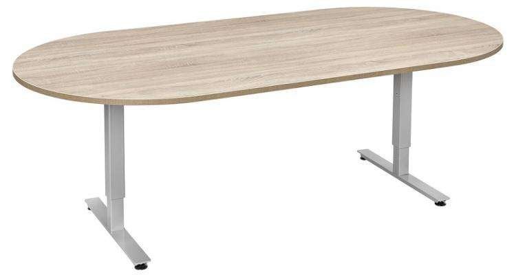 TS vergadertafel 240x120 recht, ovaal of tonvorm, VST, 120 cm, Info@vstkantoormeubilair.nl, 240 cm