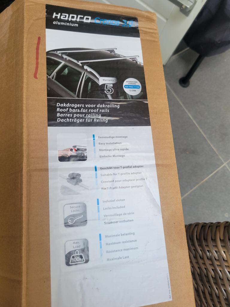 Hapro Cronos 3.0 Aluminium Dakdragers 125, Auto diversen, Dakdragers, Zo goed als nieuw, Ophalen