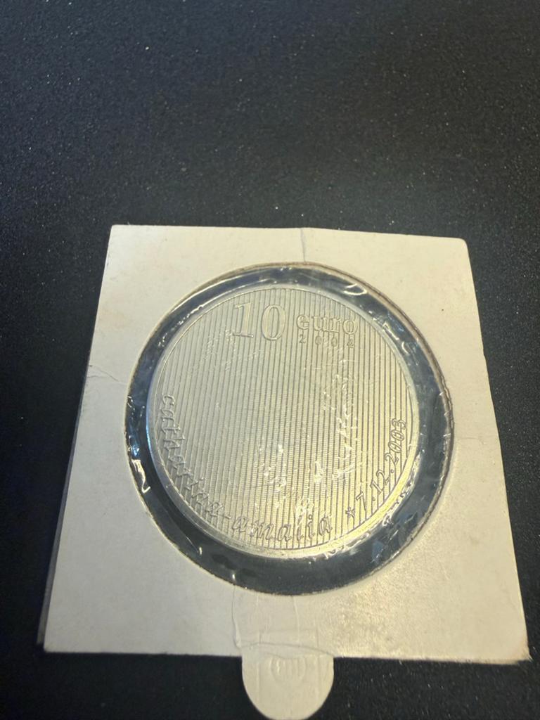 Zilveren 10 Euro Munt Nederland 2003 - Geboorte Amalia, Postzegels en Munten, Munten | Europa | Euromunten, Ophalen, Zilver, Overige landen