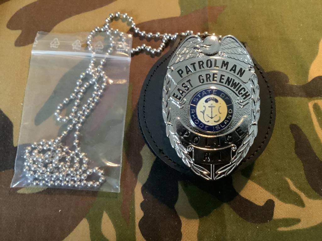 Idhouder van Police Island USA, Ophalen, Landmacht, Amerika, Embleem of Badge