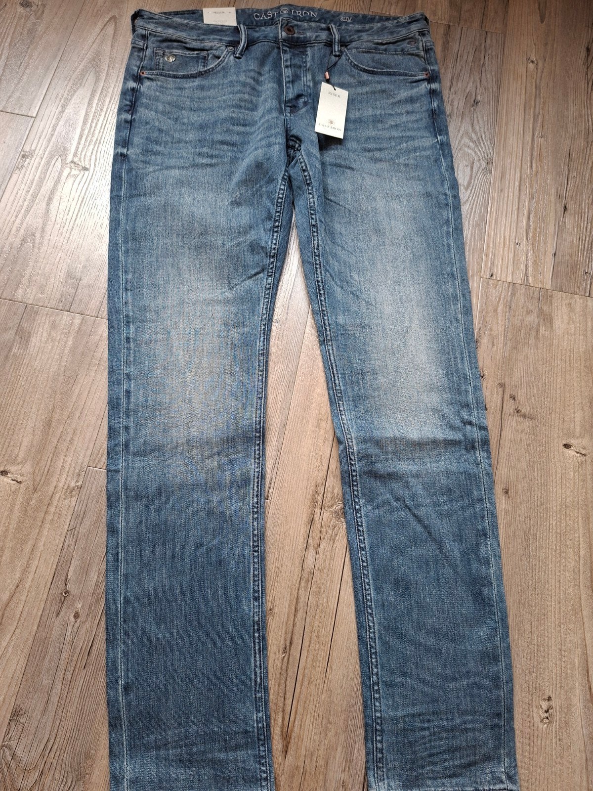 CAST IRON Riser slimfit jeans W36 L34, W36 - W38 (confectie 52/54), Blauw, Nieuw, Ophalen of Verzenden