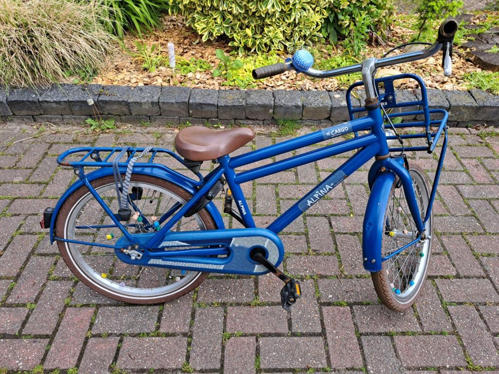 Alpina Cargo 20 inch jongensfiets - Blauw, Fietsen en Brommers, Gebruikt, Ophalen, Overige merken, Terugtraprem