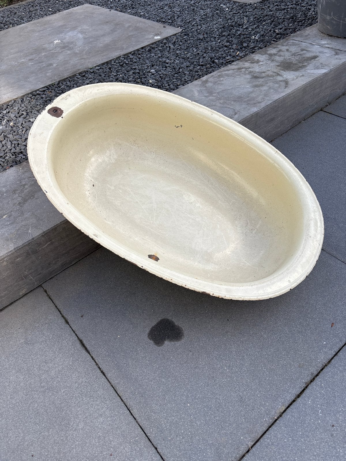 Vintage geëmailleerde badkuip - Decoratief, Antiek en Kunst, Ophalen
