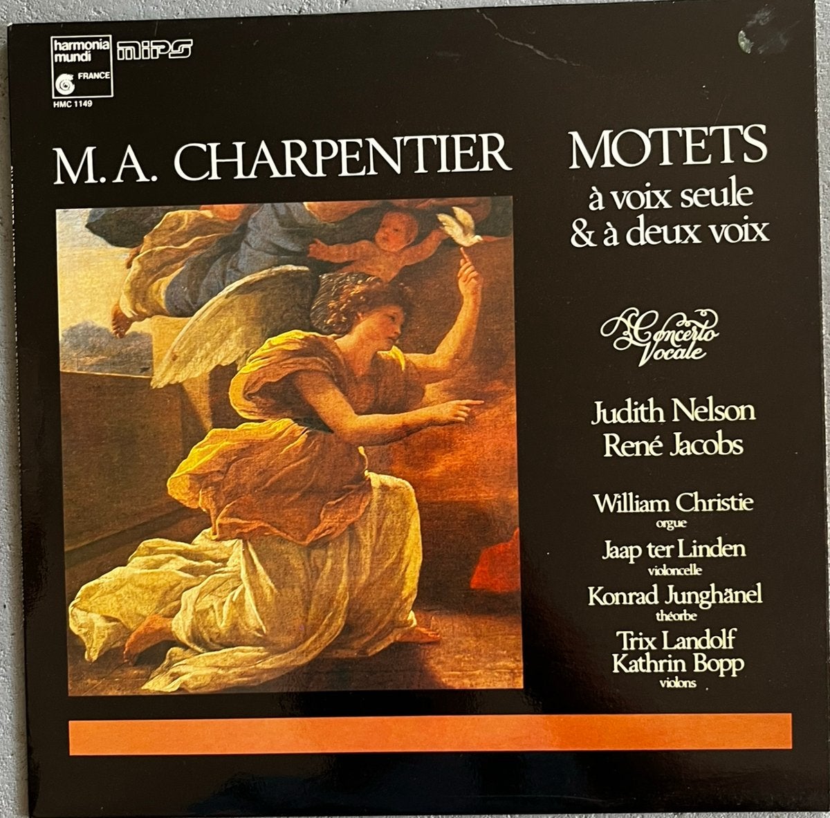 lp klassiek elpee vinyl Charpentier Motets Rene Jacobs, Ophalen, Overige typen, Zo goed als nieuw, 12 inch